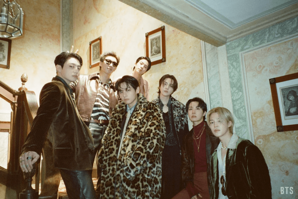 BTS photo sketch for their song "Normal"