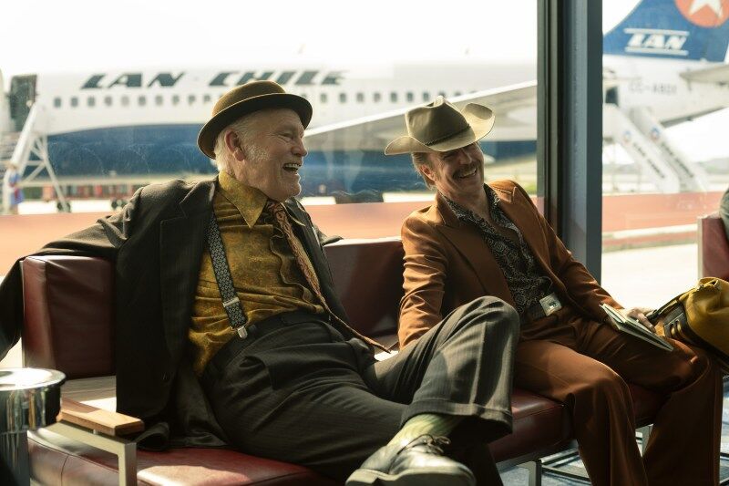 John Malkovich and Sam Rockwell in WILD HORSE NINE. Photo by Searchlight Pictures/Diego Araya Corvalán, Courtesy of Searchlight Pictures. © 2026 Searchlight Pictures. All Rights Reserved.