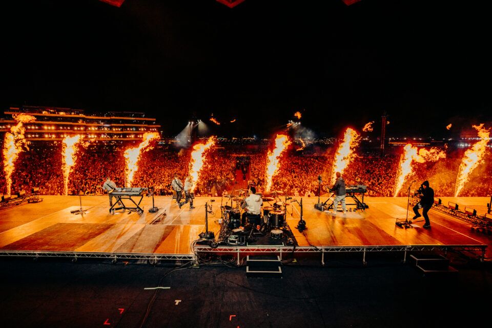 Linkin Park on the Big Beast stage on day one of MDLBeast Soundstorm 2024