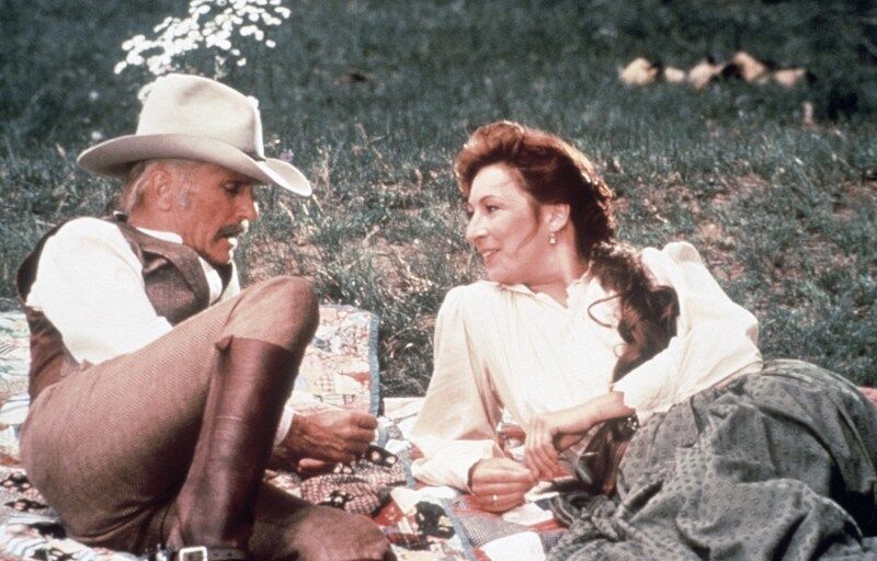 LONESOME DOVE, THE MAKING OF AN EPIC, from left: Robert Duvall, Anjelica Huston, (aired May 25, 1992). ph: ©CBS / courtesy Everett Collection