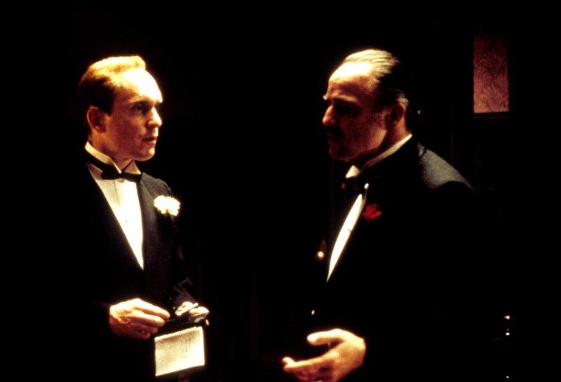 THE GODFATHER, Robert Duvall, Marlon Brando, 1972