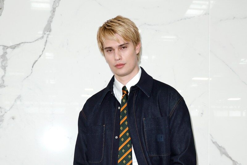 Nicholas Galitzine at the Fendi fashion show during Milan Fashion Week Menswear Spring/Summer 2025 held at Via Moncucco on June 15, 2024 in Milan, Italy. (Photo by Aitor Rosas Sune/WWD via Getty Images)