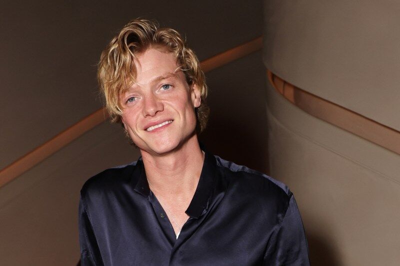 LONDON, ENGLAND - APRIL 25: Tom Rhys Harries attends the MR PORTER London Debut, a star-studded steakhouse opening at 22 Park Lane, on April 25, 2025 in London, England. (Photo by Max Cisotti/Dave Benett/Getty Images for MR PORTER Steakhouse)