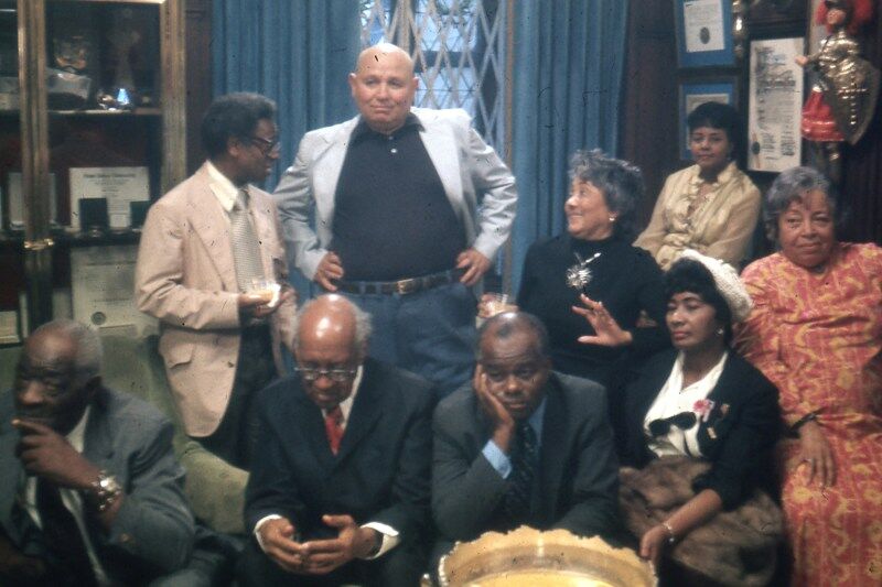Thomas Harvey, Ernest Crichlow, William Patterson, Romare Bearden, John Henrick Clarke, Ida Mae Cullen and Louise Patterson appear in Once Upon A Time In Harlem by William Greaves and David Greaves, an official selection of the 2026 Sundance Film Festival. Courtesy of Sundance Institute | photo by William Greaves Productions.