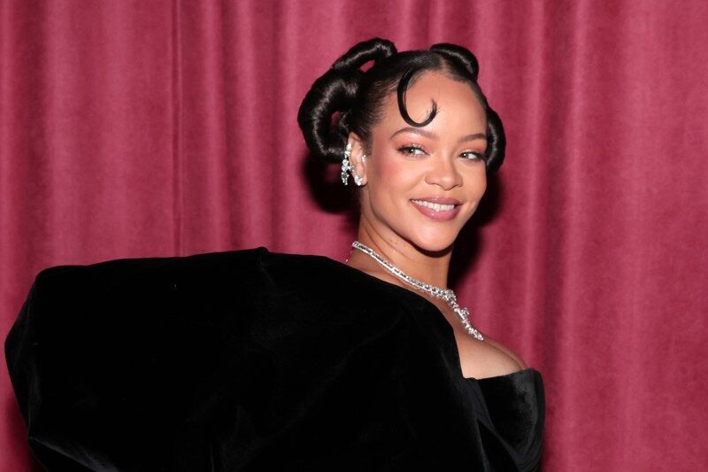 BEVERLY HILLS, CALIFORNIA - JANUARY 10: 80th Annual GOLDEN GLOBE AWARDS -- Pictured: Rihanna attend the 80th Annual Golden Globe Awards held at the Beverly Hilton Hotel on January 10, 2023 in Beverly Hills, California. -- (Photo by Christopher Polk/NBC via Getty Images)