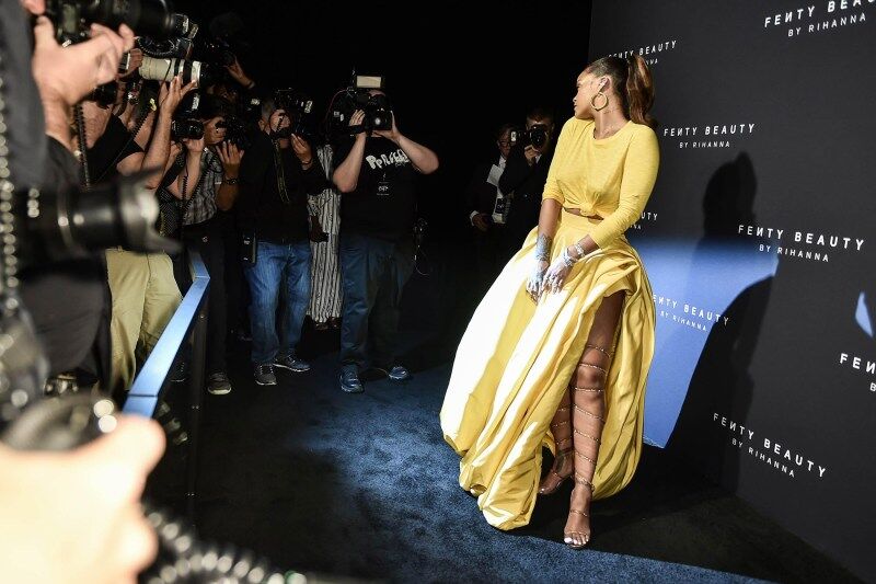 THE BROOKLYN BOROUGH OF NEW YORK CITY, NY - SEPTEMBER 07:   Rihanna attends Fenty Beauty by Rihanna Launch on September 7, 2017 in the Brooklyn borough of New York City, New York.  (Photo by Steven Ferdman/Patrick McMullan via Getty Images)