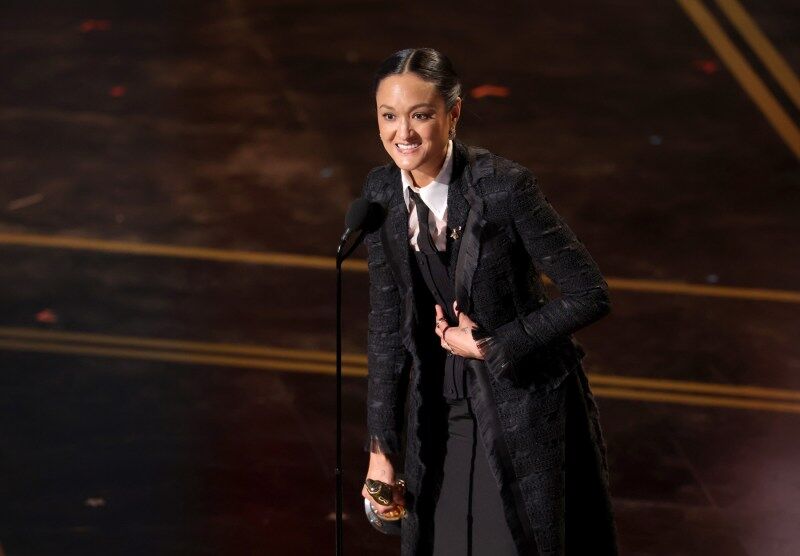 HOLLYWOOD, CALIFORNIA - MARCH 15: Autumn Durald Arkapaw accepts the Cinematography award for "Sinners" onstage during the 98th Oscars at Dolby Theatre on March 15, 2026 in Hollywood, California. (Photo by Kevin Winter/Getty Images)